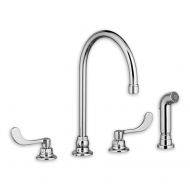 American Standard 6403171.002 Monterrey 8 Widespread Gooseneck Spout Kitchen Faucet with Side Sprayer, Polished Chrome
