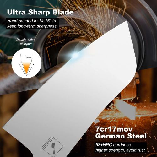  [아마존베스트]Meat Cleaver - imarku Cleaver Knife German High Carbon Stainless Steel Butcher Knife to Cut Meat and Vegetables, Professional Chefs Knife for Kitchen and Restaurant - 7 Inches