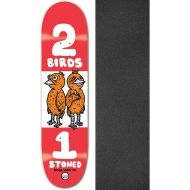 Warehouse Skateboards Roger Skateboards Two Birds Skateboard Deck - 8.12 x 31.5 with Mob Grip Perforated Black Griptape - Bundle of 2 Items