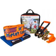 [아마존베스트]Slackline Industries 50 Foot Play Line with Bonus Help Line, DVD, Tree Protection, and Instruction Manual for Kids and Beginner Adults