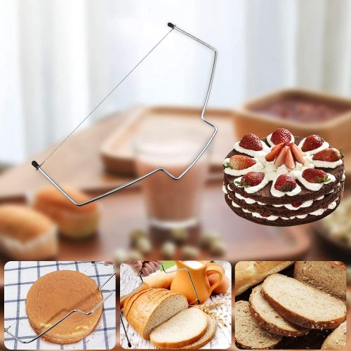  [아마존베스트]WisFox Cake Plate Rotating Cake Stand Cake Turntable Cake Decorating Turntable with Icing Piping Bag and Tips Set, Icing Spatula and Smooth, Pastry Tool