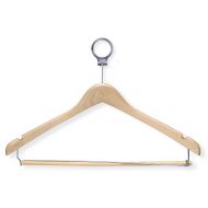 Honey-Can-Do HNG-01735 Hotel Suit Hangers- Locking Bar, Maple, 24-Pack