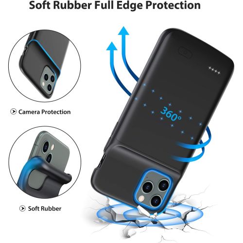  [아마존베스트]Battery Case for iPhone 11 Pro, Smiphee iPhone 11 Pro Battery Case, 4800mAh Portable Protective Charging Case Extended Rechargeable Charger Case Smiphee (Black).