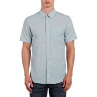 Volcom Mens Dobler Short Sleeve Button Up Solid Shirt