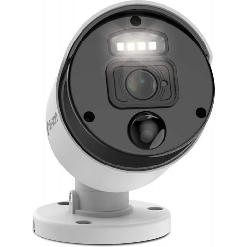  [아마존베스트]Swann PIR Bullet Security Camera & Spotlight, 4K Upscale Surveillance Cam w/Color Night Vision, Indoor/Outdoor, Heat & Motion Sensing, 1-Way Audio, Add to NVR, SWNHD-875WLB