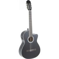 GEWA E-Acoustic Classical Guitar BASIC, Classical Guitar (Lime Body, Nickel Silver Frets, Chrome Plated Tuners, Water-Based Matt Finish, Scale Length: 650 mm, Nut Width: 52 mm), Black