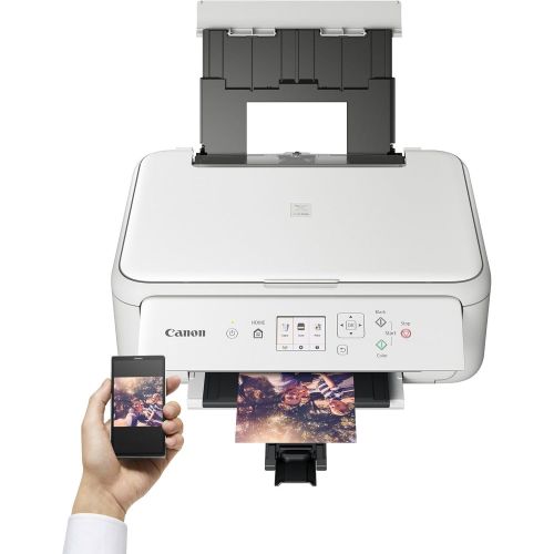 캐논 [아마존베스트]Canon Pixma colour Inkjet multifunction device (print, scan, copy, 2 Fine print heads with ink (black and colour), WiFi, print app, automatic duplex print, 2 paper feeders)., White