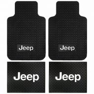 Jeep Logo Car Truck SUV Front & Rear Seat Rubber Floor Mats - 4PC