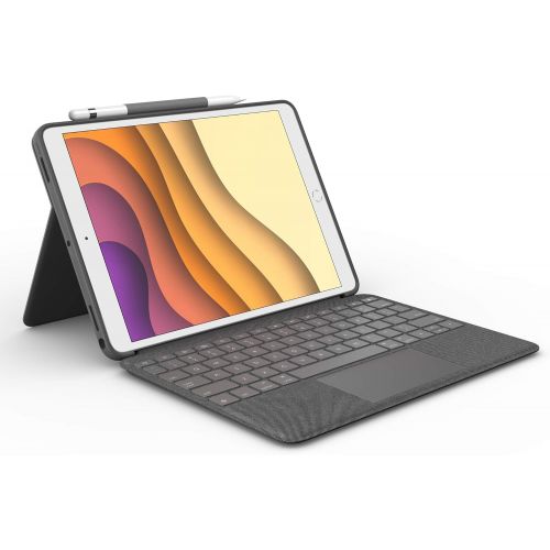 로지텍 [아마존베스트] Logitech 트랙패드 무선 키보드 및 스마트 커넥터 기술이 적용된 iPad Air (3세대) 및 iPad Pro 10.5인치 키보드 케이스용 Logitech Combo Touch - Graphite