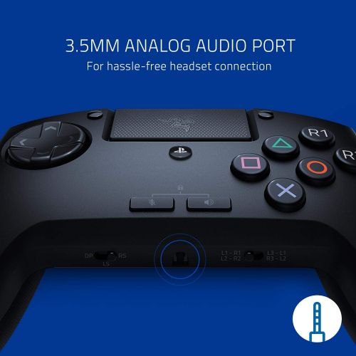 레이저 Razer Raion Fightpad for PS4 Fighting Game Controller: 8 Way D-Pad - Mechanical Switch Front Buttons - 3.5Mm audio - Matte Black - PlayStation 4