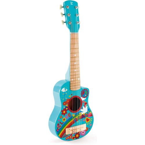  [아마존베스트]Hape Kids Flower Power First Musical Guitar, Turquoise