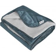 Lightspeed Outdoors XL Plush Fleece Outdoor Stadium Rainproof and Windproof Picnic Blanket - Camp Blanket (Slate Gray)