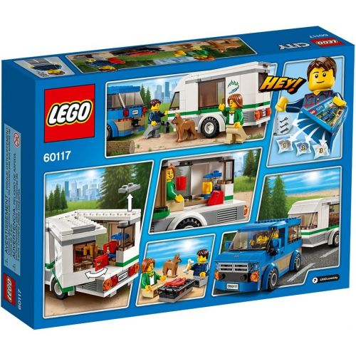  LEGO City Great Vehicles Van & Caravan 60117 Building Toy