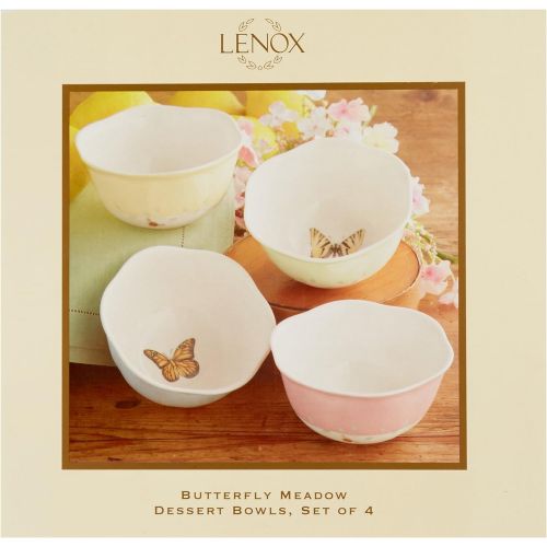 레녹스 Lenox Butterfly Meadow 12-Ounce Dessert Bowls Set of 4
