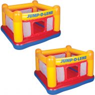Intex Inflatable Jump O Lene Play Ball Pit Playhouse Bounce House Ring (2 Pack)
