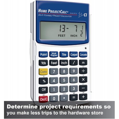  Calculated Industries 8510 Home ProjectCalc Do-It-Yourselfers Feet-Inch-Fraction Project Calculator Dedicated Keys for Estimating Material Quantities and Costs for Home Handymen an