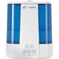 Guardian Technologies Pure Guardian H5225WCA Ultrasonic Warm and Cool Mist Humidifier, 100 Hrs. Run Time, 2 Gal. Tank Capacity, 560 Sq. Ft. Coverage, Quiet, Filter Free, Silver Clean Treated Tank, Essen