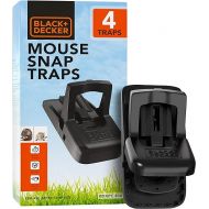 BLACK+DECKER Mouse Trap & Mouse Traps Indoor for Home- Rat Trap Indoor & Outdoor- Instantly Kill Rodent Snap Trap- Touch Free & Reusable, 4 Pack