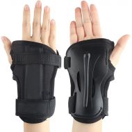 Andux Ski Gloves Extended Wrist Palms Protection Roller Skating Hard Gauntlets Adjustable HXHW-04