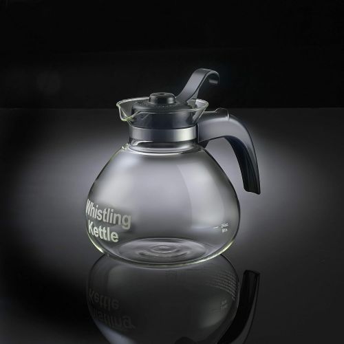  [아마존베스트]Medelco 12-Cup Glass Stovetop Whistling Kettle