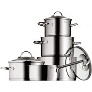 Visit the WMF Store WMF Provence Plus 5-Piece Cookware Set with Glass Lids, Polished Cromargan Stainless Steel Cooking Pots & Saucepan