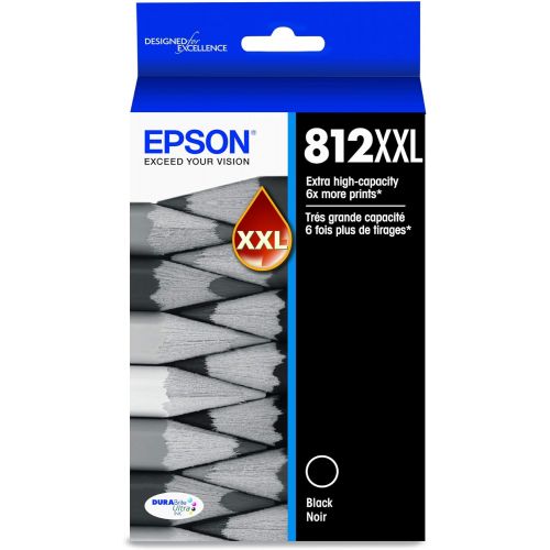엡손 Epson T812 DURABrite Ultra Ink Extra-high Capacity Black Cartridge (T812XXL120-S) for Select Epson Workforce Pro Printers
