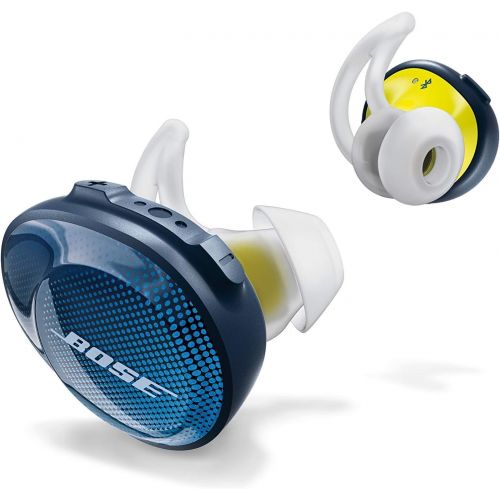 보스 Bose SoundSport Free, True Wireless Earbuds, (Sweatproof Bluetooth Headphones for Workouts and Sports), Midnight Blue / Citron
