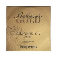 Thomastik-Infeld BC33G Belcanto Gold Cello Strings, Single C String, BC33G, 4/4 Size, Rope Core Tungsten/Multialloy Wound