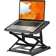 [아마존베스트]HUANUO Adjustable Laptop Stand for Desk - Easy to Sit or Stand with 9 Adjustable Angles, Laptop Riser Reduces Neck Pain, Fits 15.6 Inch Laptop & Notebook, Height Adjustable Compute
