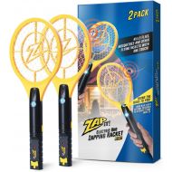 ZAP iT! Electric Fly Swatter Racket & Mosquito Zapper with Blue Light Attractant - High Duty 4,000 Volt Electric Bug Zapper Racket - Fly Killer USB Rechargeable Fly Zapper Indoor S