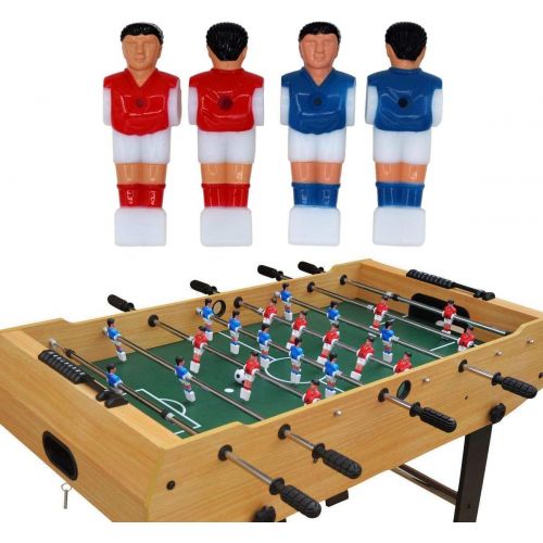  Phinacan 4Pcs Foosball Men Replacement Soccer Table Player Football Players Parts (Red+Blue)
