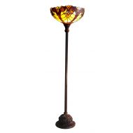 Chloe Lighting CH18780VI15-TF1 Tiffany Style Victorian Torchiere Floor Lamp with Shade, 15 x 15 x 71