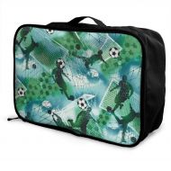HFXFM Footballers Travel Pouch Carry-on Duffel Bag Waterproof Portable Luggage Bag Attach to Suitcase