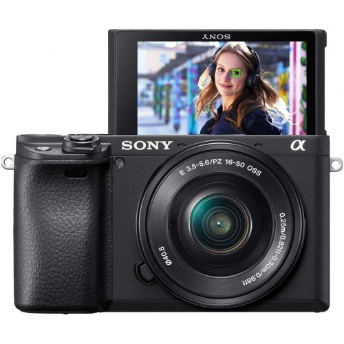 소니 [아마존베스트]Sony Alpha a6400 Mirrorless Camera: Compact APS-C Interchangeable Lens Digital Camera with Real-Time Eye Auto Focus, 4K Video, Flip Screen & 16-50mm Lens - E Mount Compatible Camer