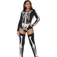 Forplay Costumes Bad To The Bone Bodysuit with Screenprint and Legwarmers