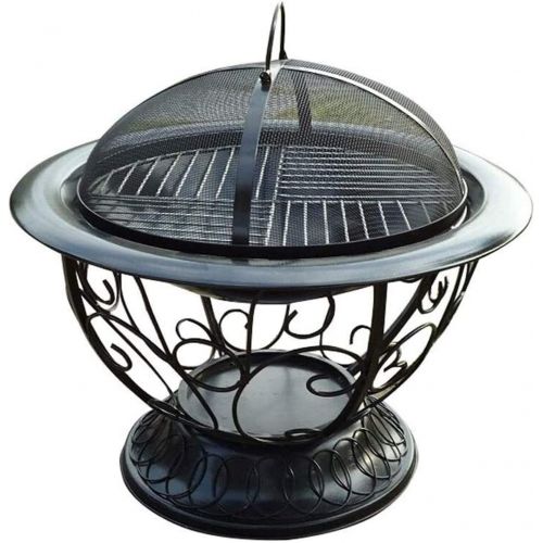  LXYYY Fire Pits Outdoor Wood Burning Multifunctional Stove Carbon Pot Charcoal Pot Charcoal Stove Home Heating Barbecue Charcoal Grill Brazier Rack with Cover BBQ Cooking for Outsi