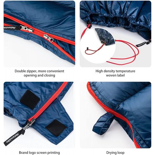  Naturehike Sleeping Bag Lightweight Compact 800 Fill Power Goose Down Sleeping Bag Compact for Adults Outdoor Camping Hiking