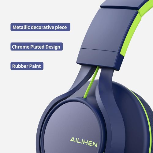  [아마존베스트]AILIHEN Green 3.5mm Jack Wired On-Ear Headset