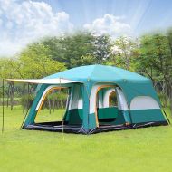 Cym 4-6 Person Large Family Camping Tent Waterproof Double Outdoor Party Two Bedroom Windproof 4 Season Beach Huts Tent