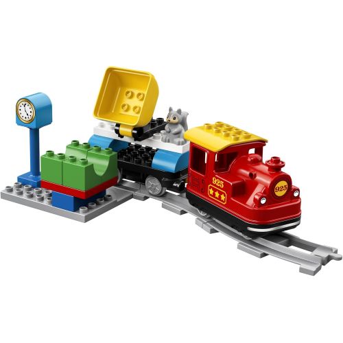  LEGO DUPLO Steam Train 10874 Remote-Control Building Blocks Set Helps Toddlers Learn, Great Educational Birthday Gift (59 Pieces)