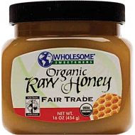 Wholesome Sweeteners Organic Fair Trade Raw Honey, 16 Ounce Jars (Pack of 6)