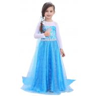 About Time Co Girls Princess Long Dress Back Cape Costume