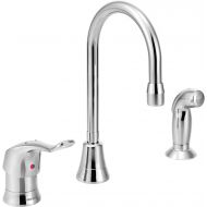 Moen 8138 Commercial M-Dura Single Handle Multi-Purpose Faucet with Side spray 2.2 gpm, Chrome