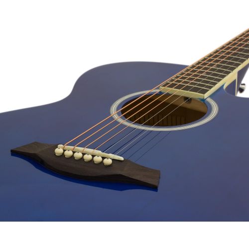  [아마존베스트]Tiger Music Tiger Electro Acoustic Guitar Pack - Blue