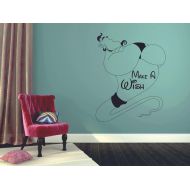 All Things Valuable Make A Wish Magic Genie Lamp Aladdin Quotes Walt Disney Wall Sticker Vinyl Wall Art Decal for Girl...