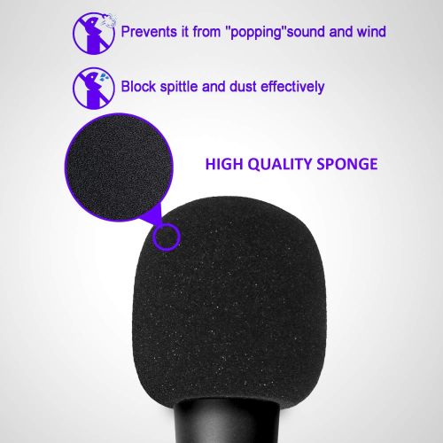  [아마존베스트]Foam Windscreen Pop Filter for Bullet Microphone - 6 Pack Windscreen Foam Cover for Handheld Microphones to Reduce Explosive Wind Noise by YOUSHARES