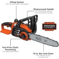BLACK+DECKER 20V MAX Cordless Chainsaw Kit, 10 inch, Battery and Charger Included (LCS1020)