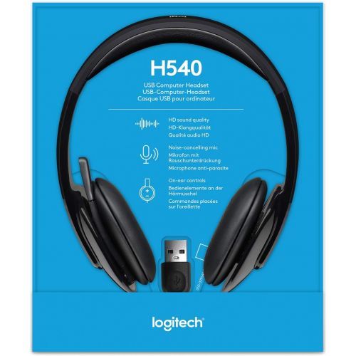 로지텍 [아마존베스트]Logitech High-performance USB Headset H540 for Windows and Mac, Skype Certified