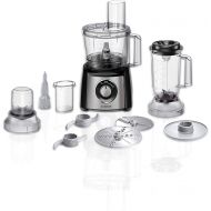 Bosch MultiTalent 3 MCM3501M Compact Food Processor, 50 Functions, Mixing Bowl 2.3 L, Mixer 1.0 L, Utility Knife, Cutting and Rasping (Fine, Coarse), Chopper, Impact Disc, 800 W, Black.