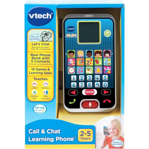 브이텍 [아마존베스트]VTech Call and Chat Learning Phone, Black